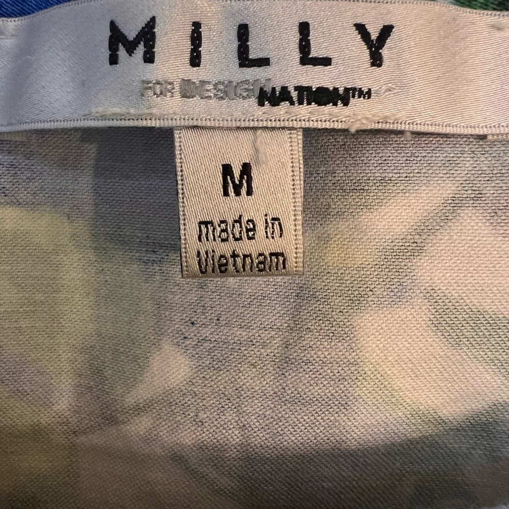 Milly Blue and Green Floral Tank Top - Picture 5 of 5